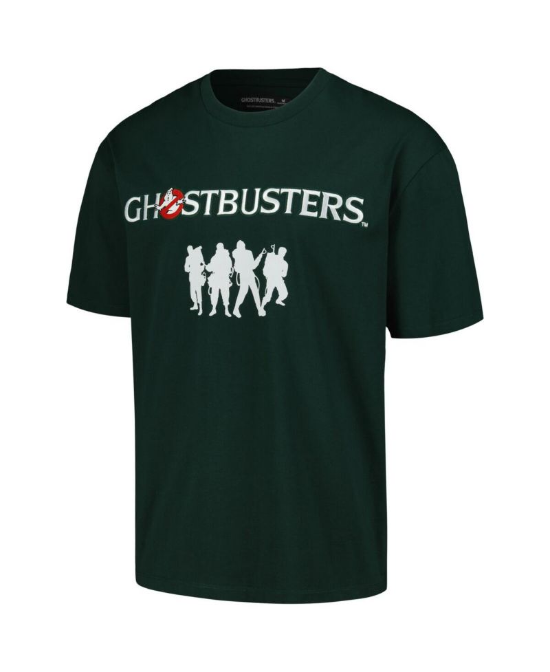 Men's and Women's Green Ghostbusters Scared of No Ghosts Dropped Shoulder T-Shirt