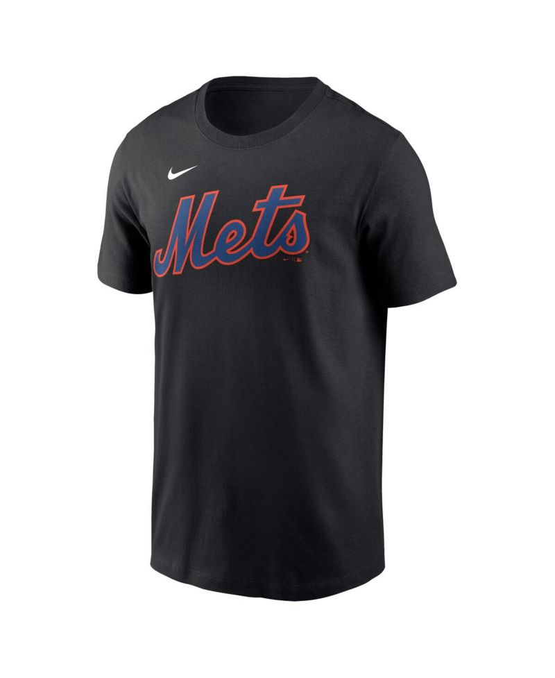Men's Francisco Lindor Black New York Mets Fuse Name & Number T-Shirt
