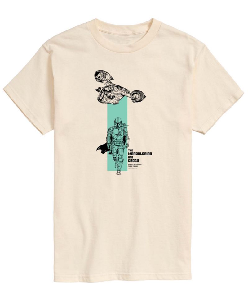 Men's The Mandalorian & Grogu Spaceship Graphic T-Shirt