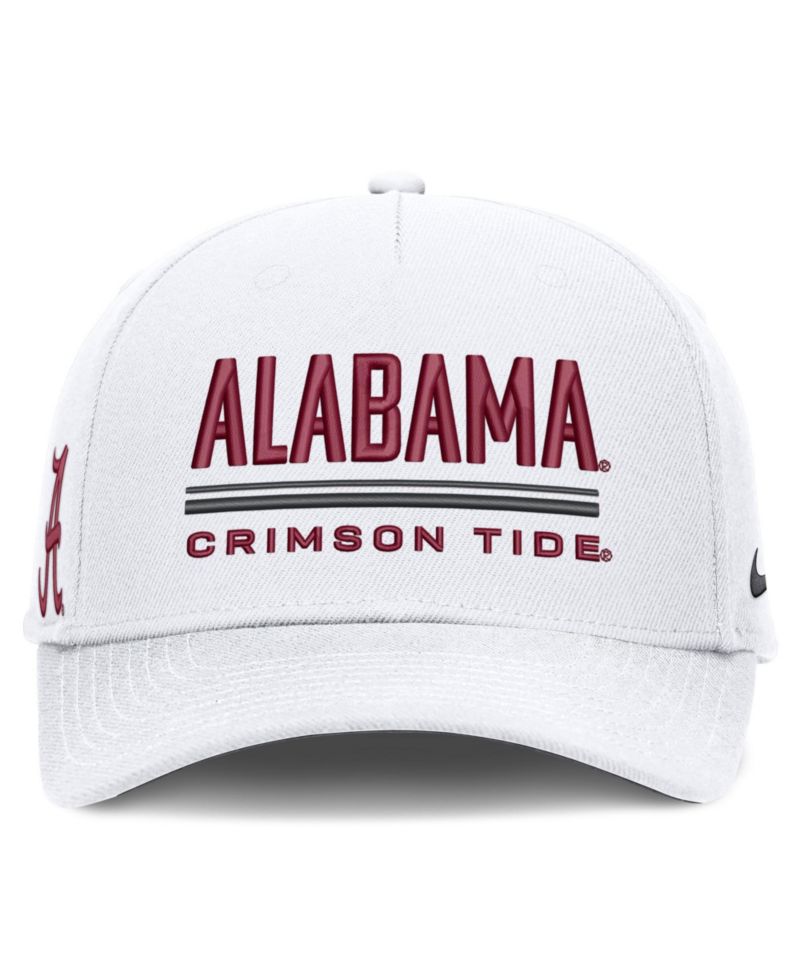 Men's White Alabama Crimson Tide 2026 Sideline Dri-FIT Rise Adjustable Hat