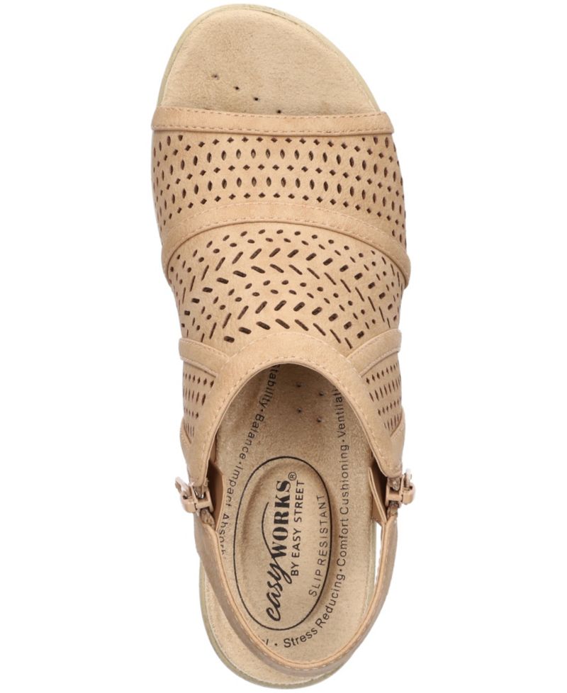 Easy Street Women's Evan Open Toe Platform Sandals