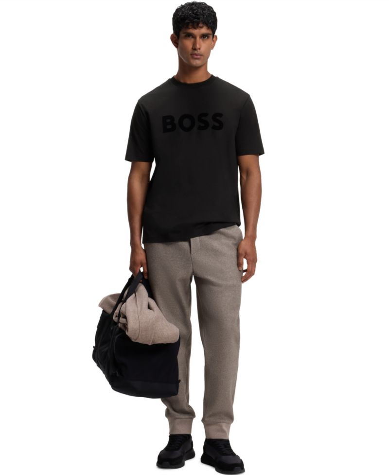 Men's Crewneck Short-Sleeve Stretch Cotton-Blend T-Shirt