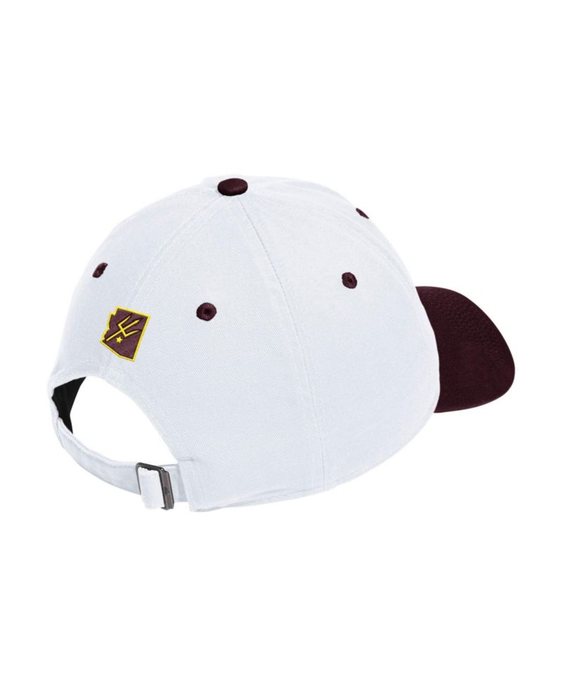 Men's and Women's White/Maroon Arizona State Sun Devils Seasonal Baseball Slouch Adjustable Hat