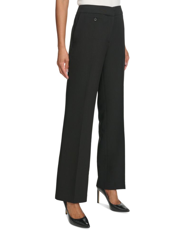Women's Mid-Rise Crease-Front Bootcut Pants