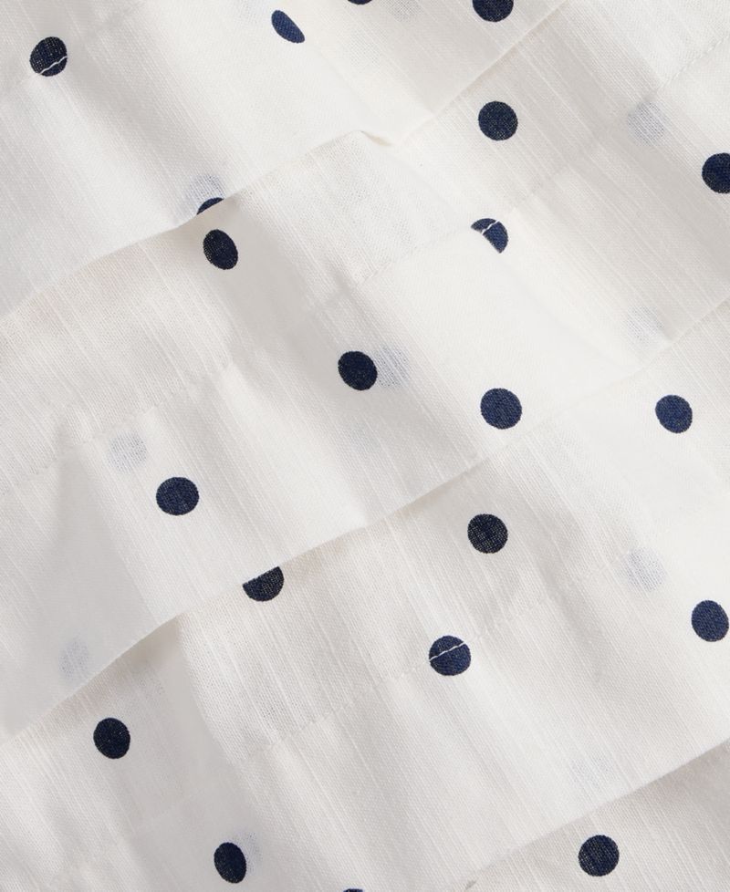 Women's Dot-Print Tiered Midi Skirt