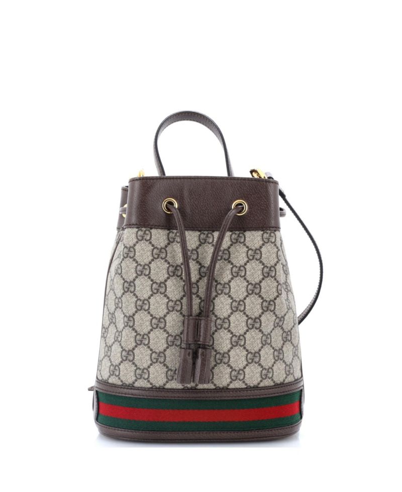 Small Ophidia Bucket Bag GG Coated Canvas