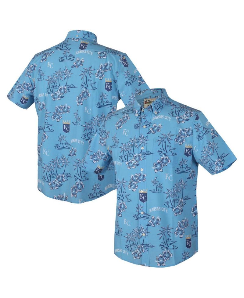 Men's Light Blue Kansas City Royals Kekai Performance Button-Up Top