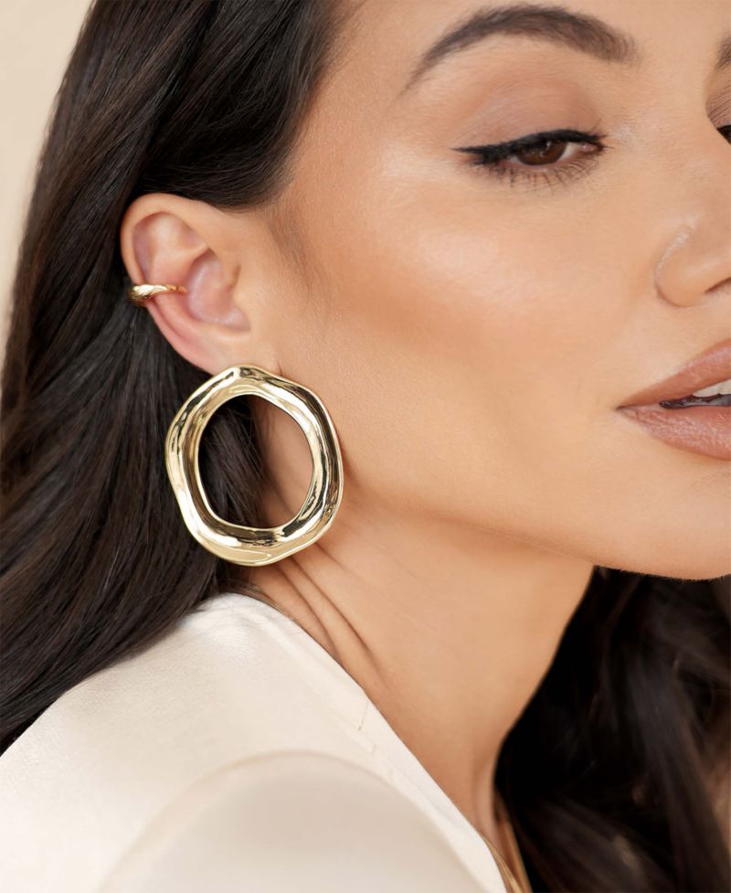 Open Circle Statement Earrings