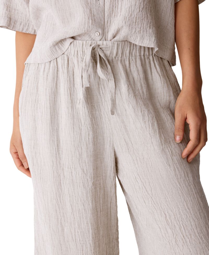 Women's & Plus Size Seersucker Stripe Drawstring Pants