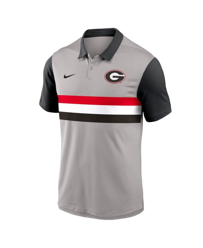 Men's Gray/Black Georgia Bulldogs Vapor Performance Polo Shirt