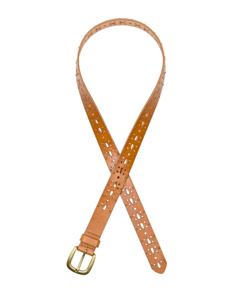 Odile Cutout Studded Leather Belt