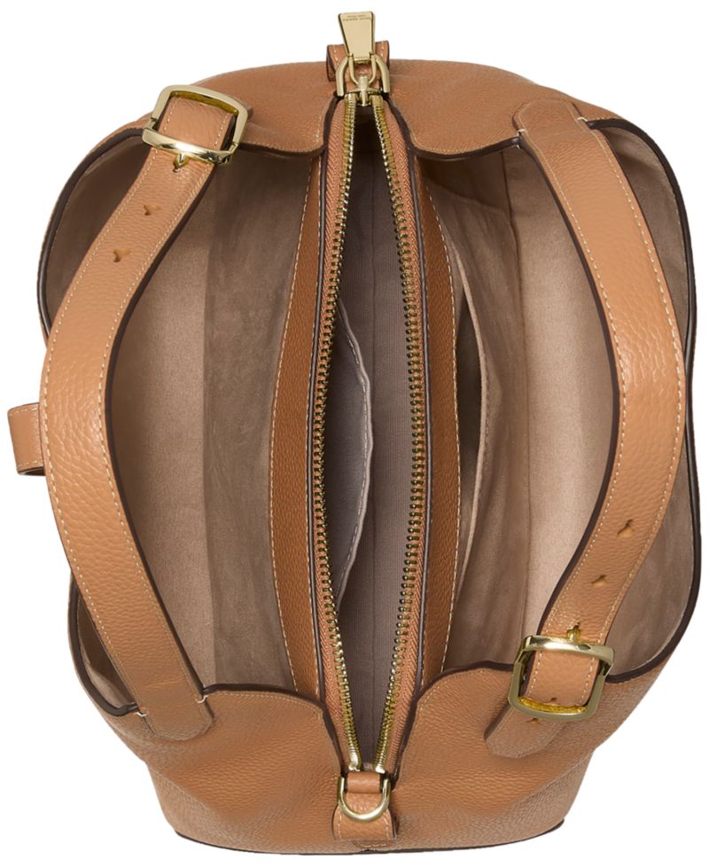 Deco Pebbled Leather Small Crossbody Tote Bag