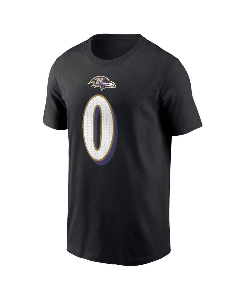 Men's Roquan Smith Black Baltimore Ravens Player Name and Number T-shirt