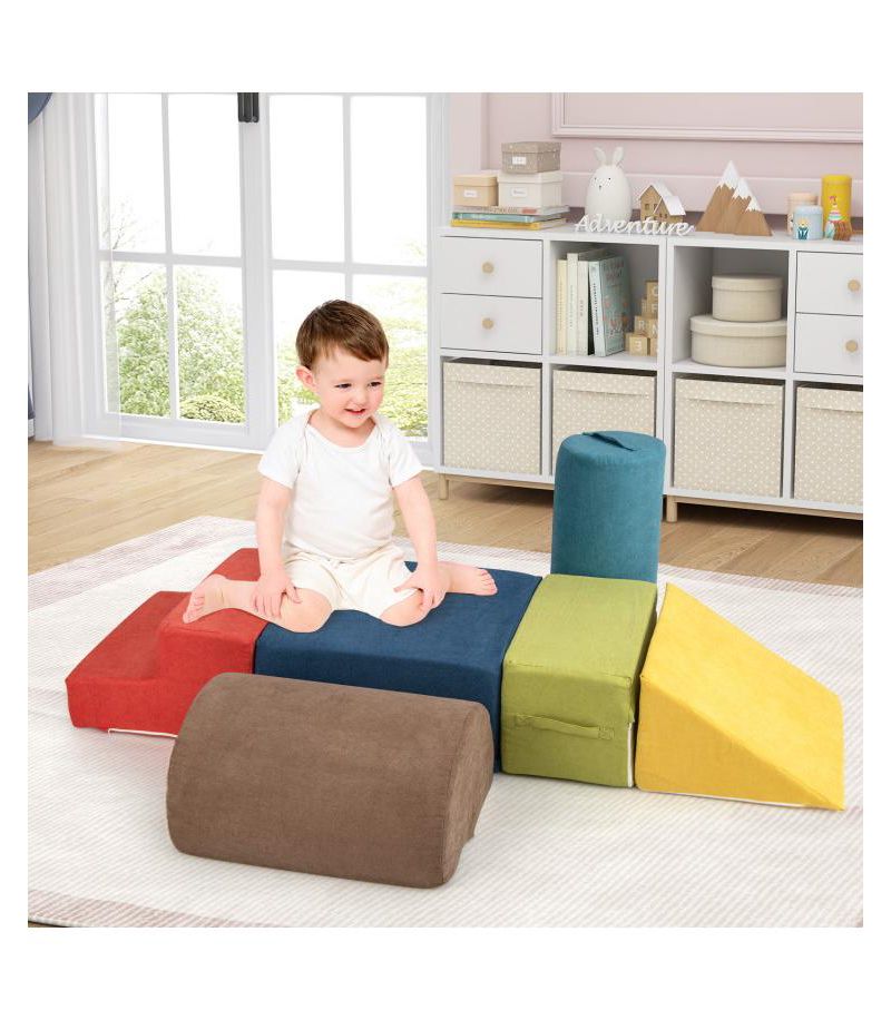 Foam Modular Climbing Blocks, 6-Piece Set