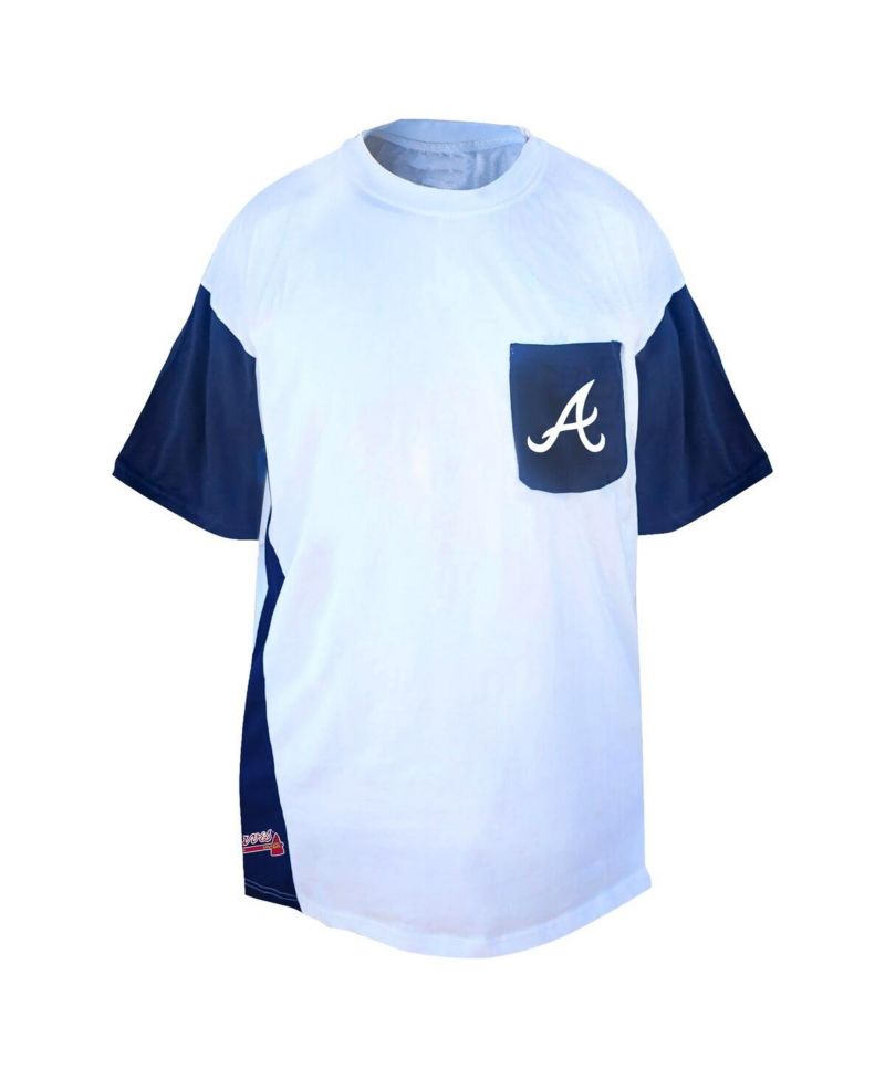 Men's Profile Ronald Acu&ntilde;a Jr. White/Navy Atlanta Braves Big & Tall Player Name & Number T-Shirt