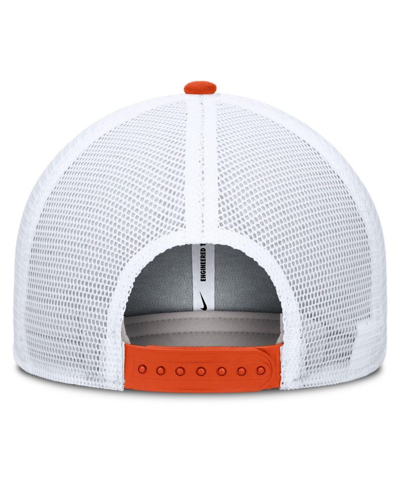 Men's Orange/White Clemson Tigers Rise Primetime Performance Trucker Adjustable Hat