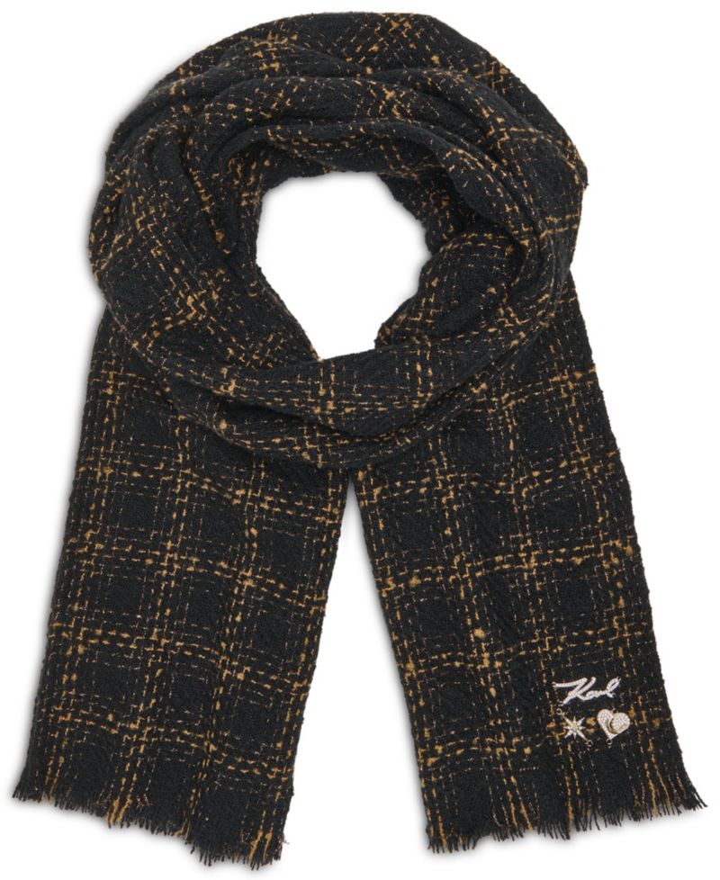 Lurex Tweed Oversized Blanket Scarf