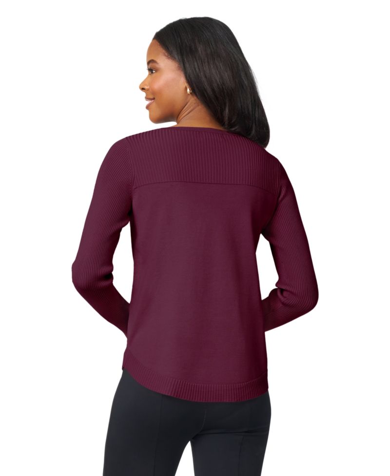 Women's Boat Neck Long-Sleeve Sweater