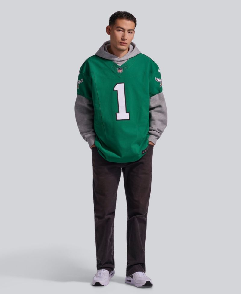 Men's Jalen Hurts Kelly Philadelphia Eagles Alternate Vapor F.U.S.E. Elite Jersey