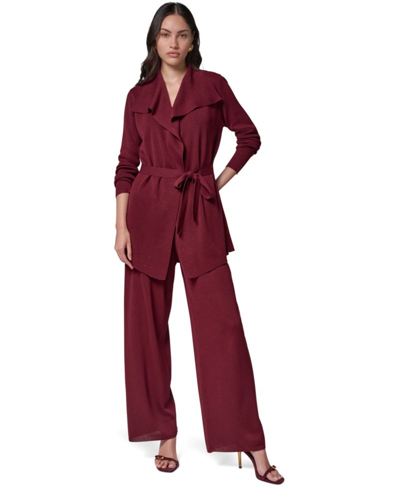 Women's Wrap Long-Sleeve Tie-Front Cardigan