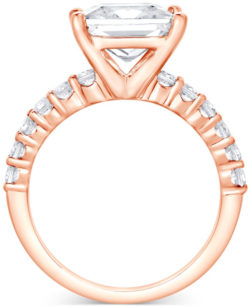 IGI Certified Lab Grown Diamond Princess-Cut Engagement Ring (4 ct. t.w.) in 14k White, Yellow or Rose Gold