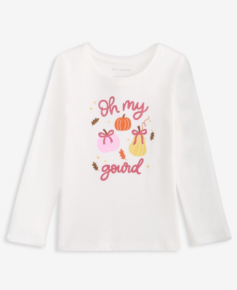 Toddler Girls' 12M-5T Long-Sleeve Oh My Gourd T-Shirt