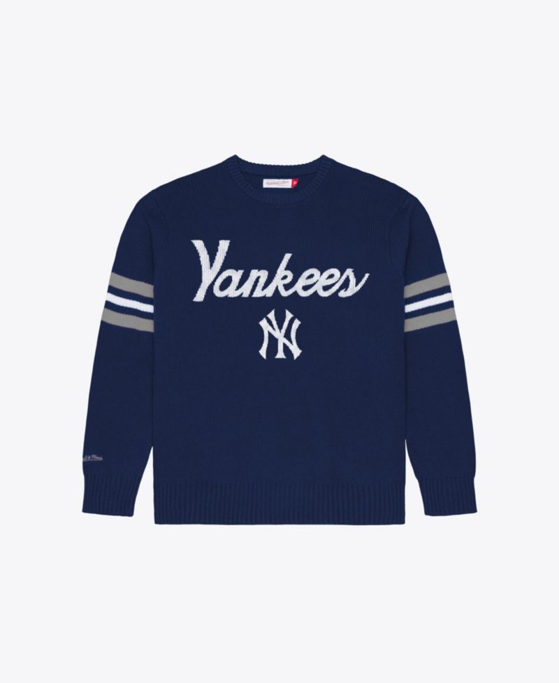 Men's Navy New York Yankees Head Coach Sweater