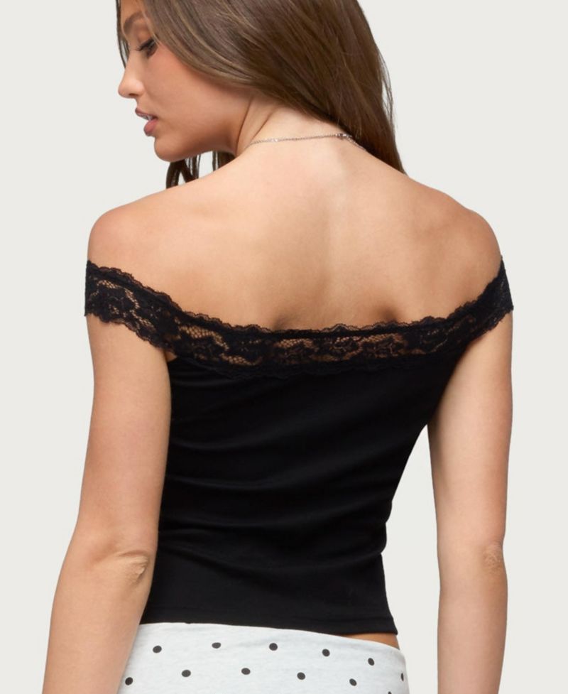 Women's Freyah Lacey Off Shoulder Top