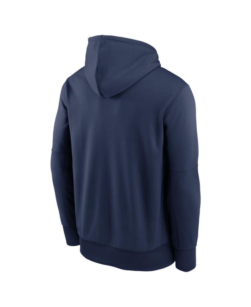 Men's Navy Cleveland Guardians Primary Wordmark Therma Hoodie