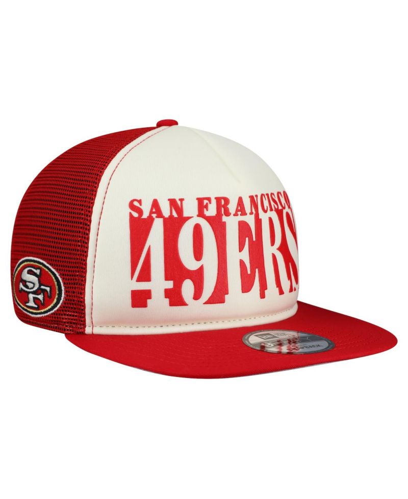 Men's Cream/Scarlet San Francisco 49ers Cutout A-Frame 9FIFTY Snapback Hat