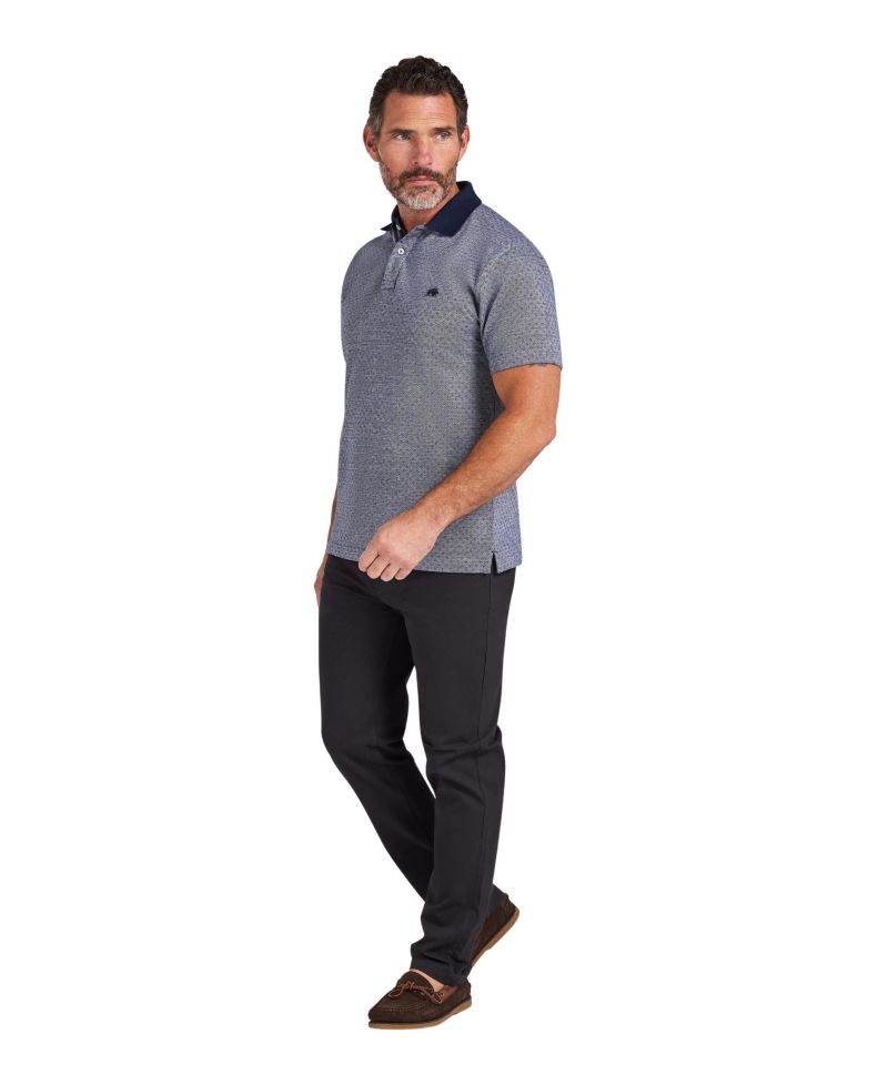 Men's Big & Tall Short-Sleeve Dobby Jersey Polo Shirt