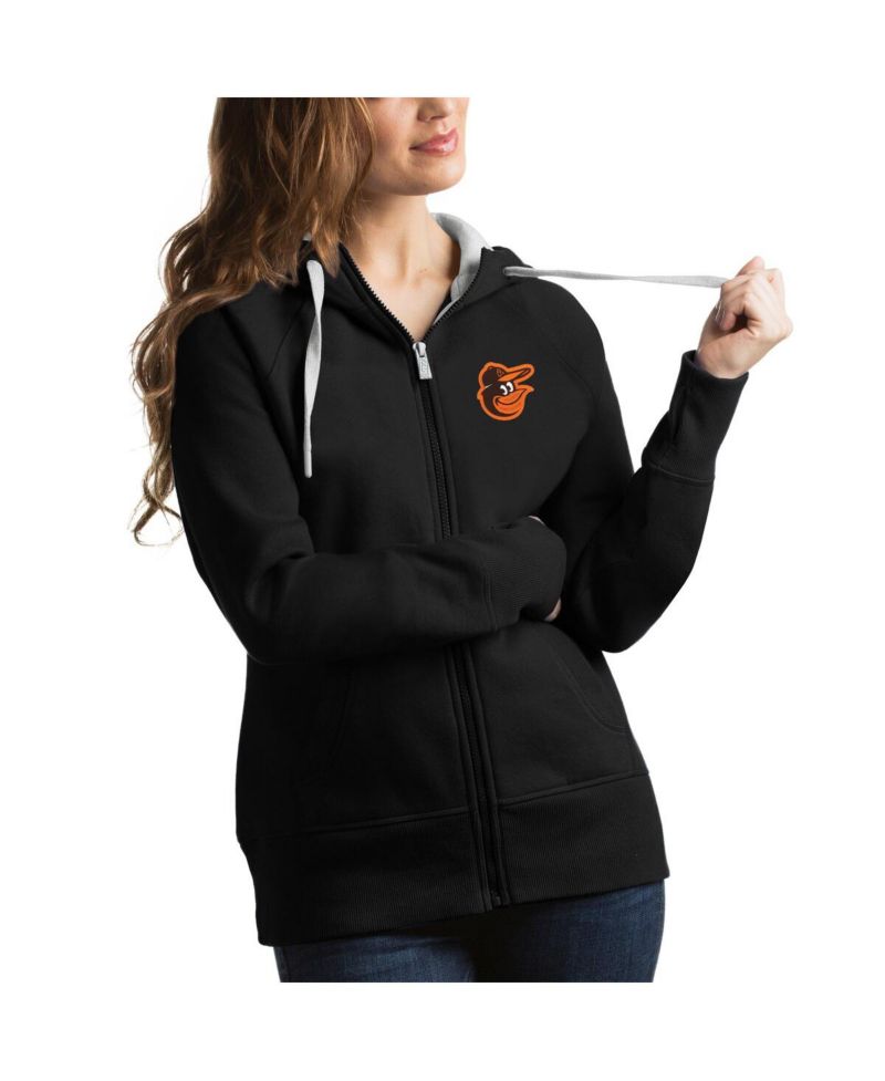 Women's Black Baltimore Orioles Victory Full-Zip Hoodie