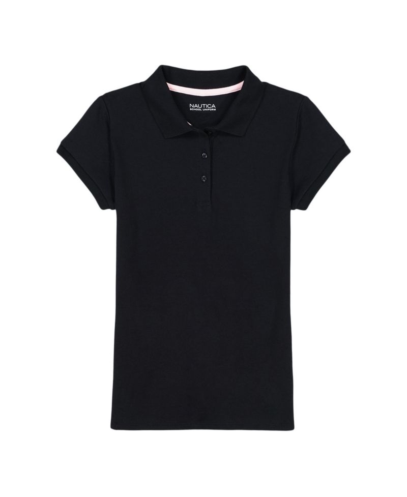 Big Girls Short Sleeve Interlock Polo Shirt