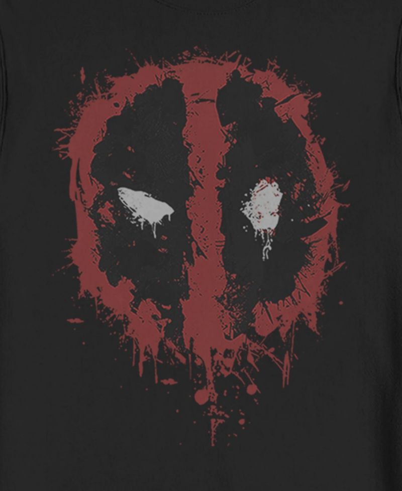 Men's Deadpool Splatter Icon Crew Fleece Pullover