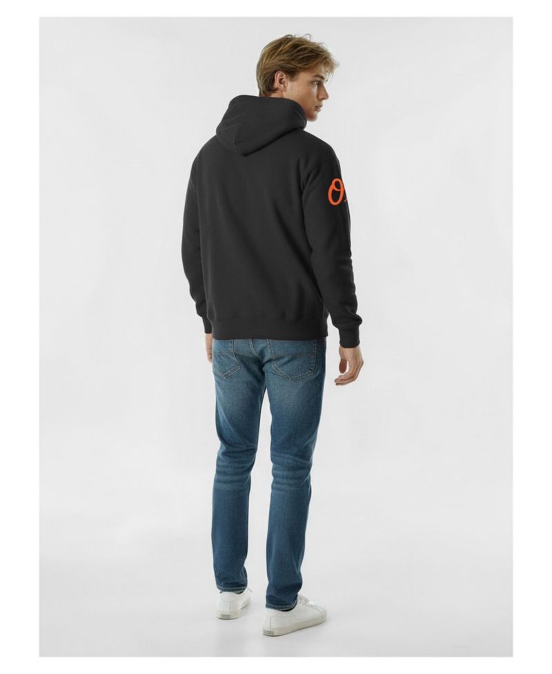 Men's Black Baltimore Orioles Reverse Weave Chenille Hoodie