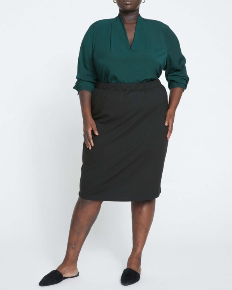 Plus Size Danube Ponte Skirt