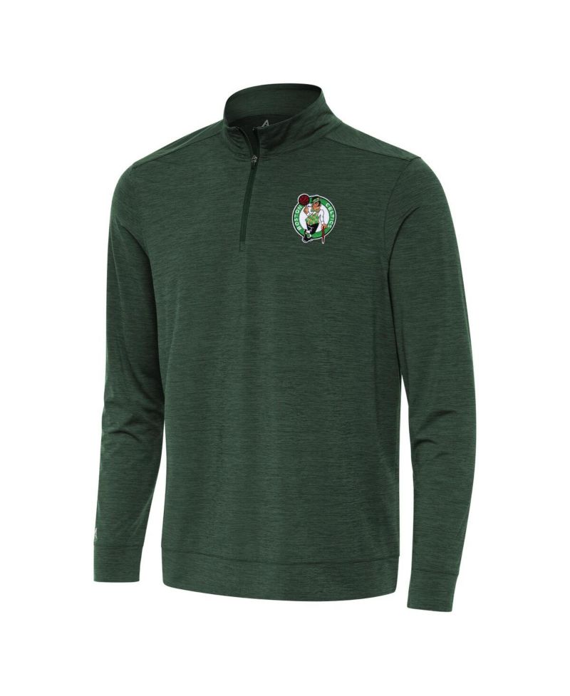 Men's Hunter Green Boston Celtics Bright Quarter-Zip Sweatshirt