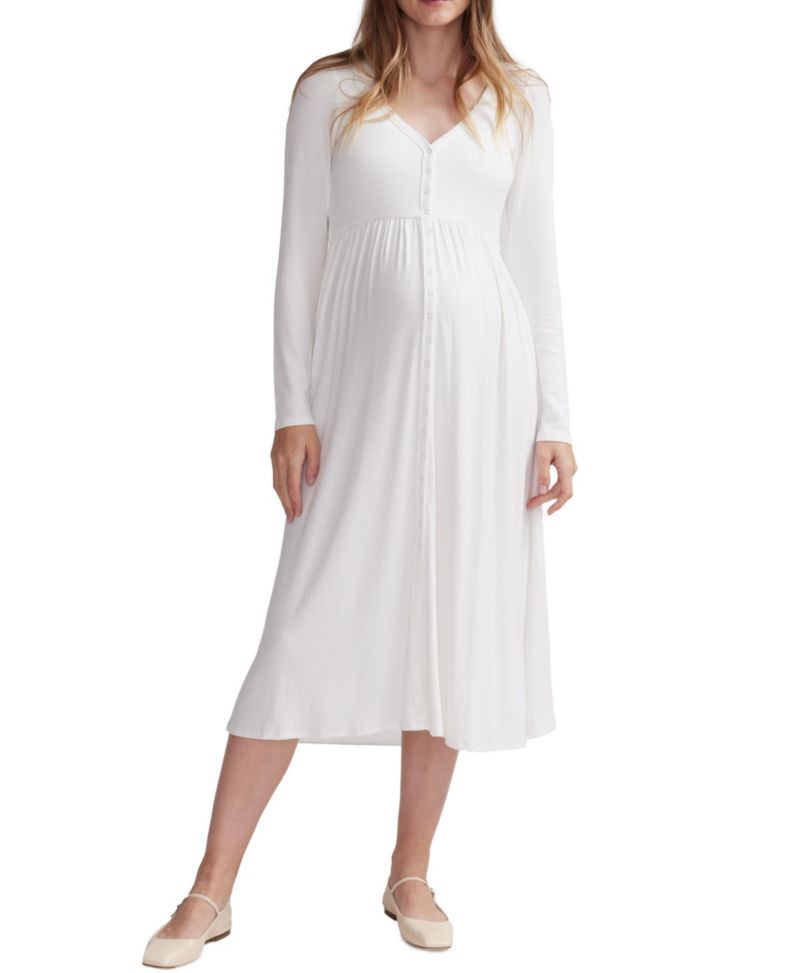 Maternity The Softest Rib Nursing Friendly Dress
