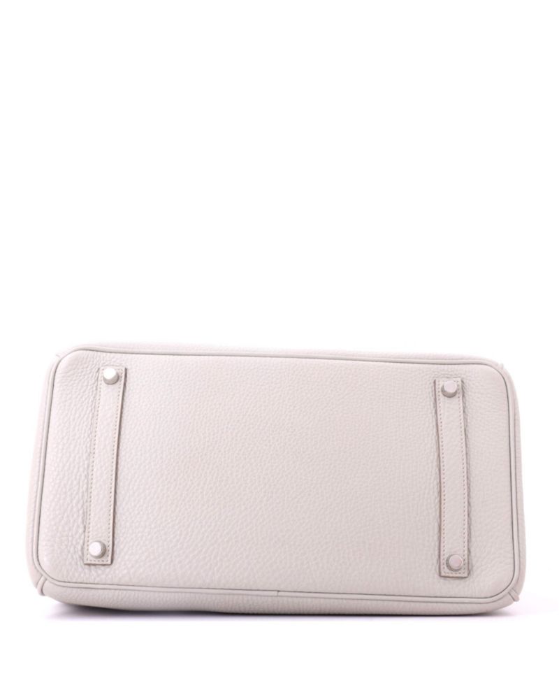Birkin 35 Handbag Grey Togo with Palladium Hardware