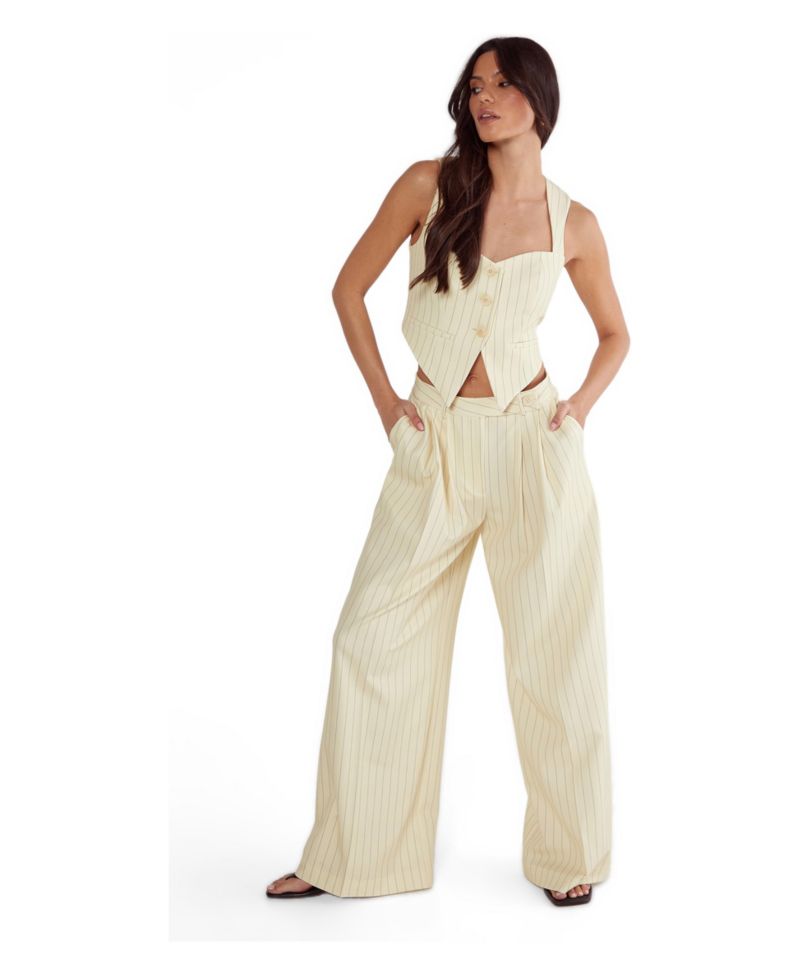 Women's Pinstripe Tailored Top
