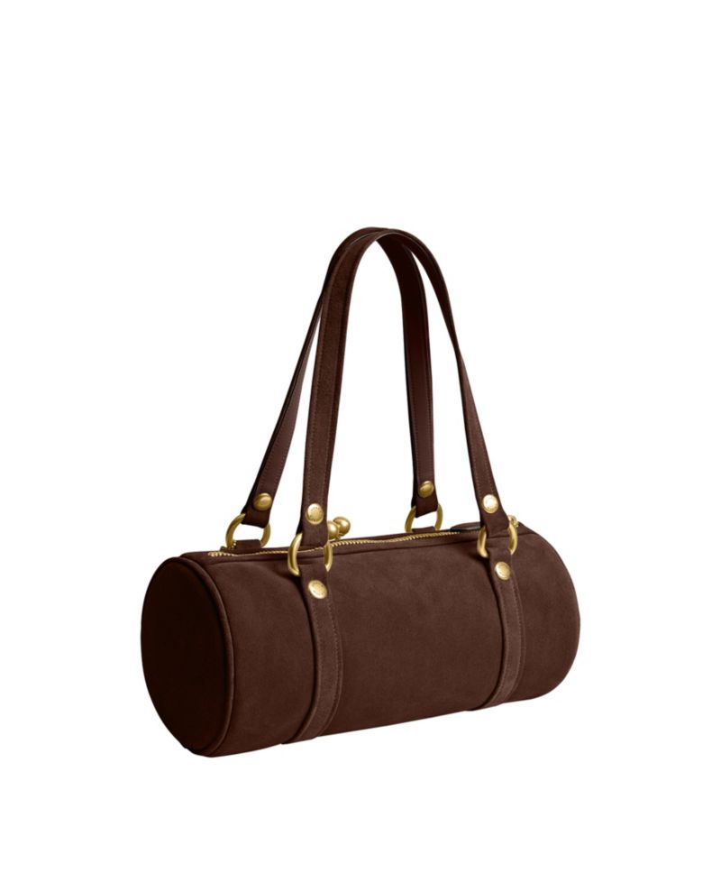 Originals Kisslock Large Suede Barrel Shoulder Bag