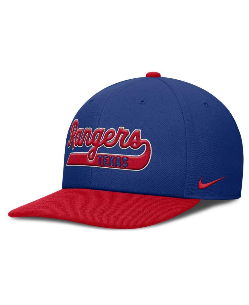 Men's Royal/Red Texas Rangers Pro Performance Snapback Hat