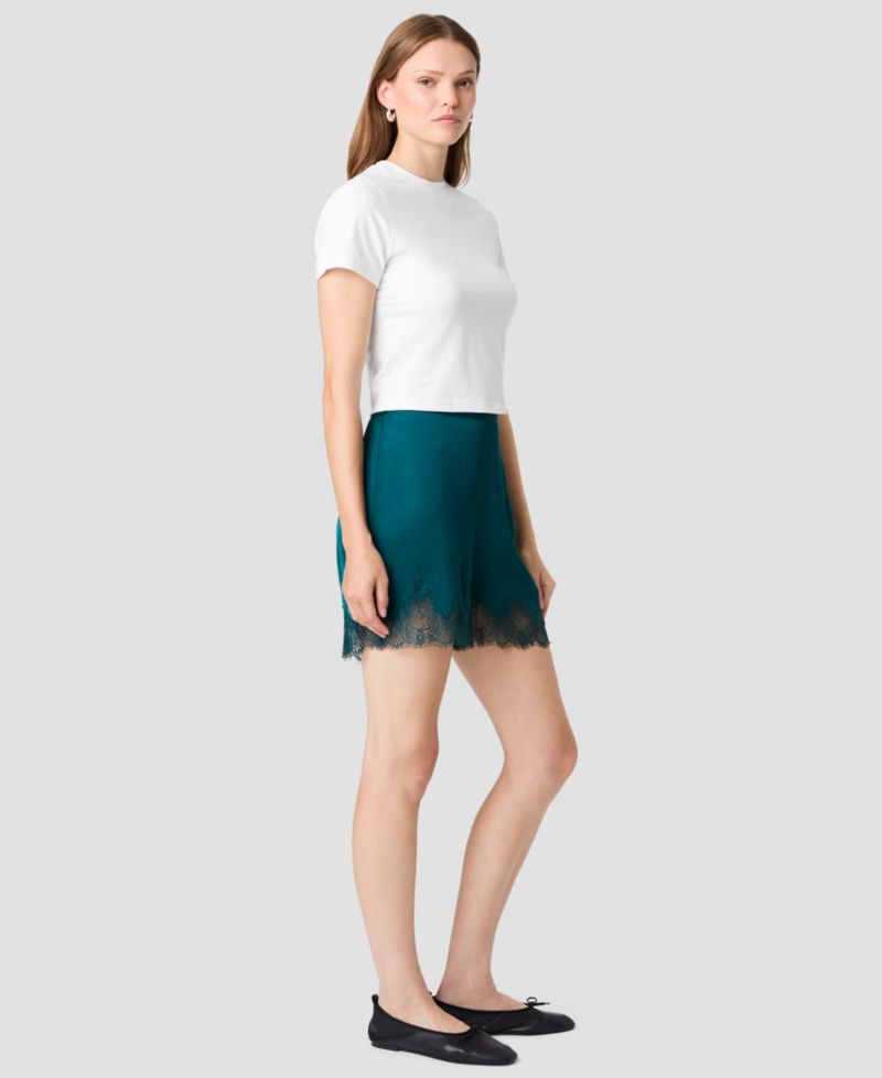Women's Ennis Satin Lace Pull-On Shorts