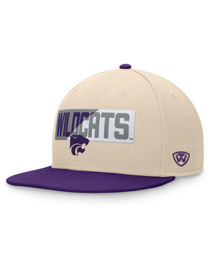 Men's Khaki Kansas State Wildcats Goalaso Snapback Hat