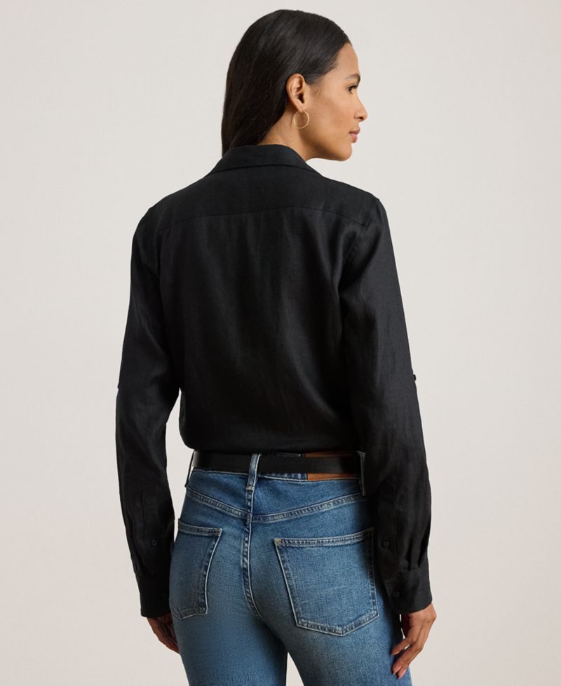 Petite 100% Linen Relaxed-Fit Shirt