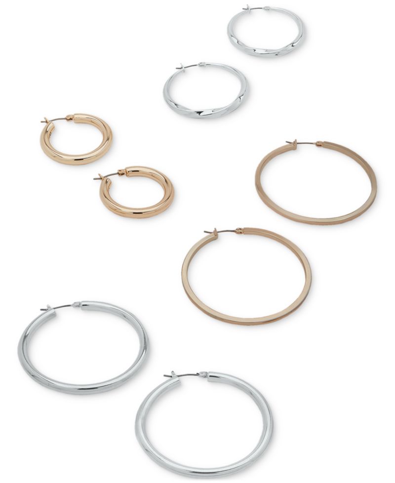 Medium Twist Hoop Earrings, 1.5"