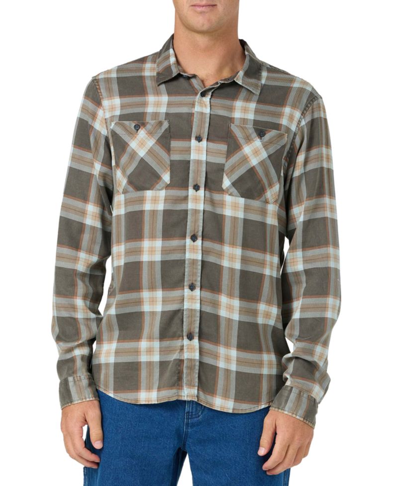 Men's Print Long-Sleeve Flannel Shirt