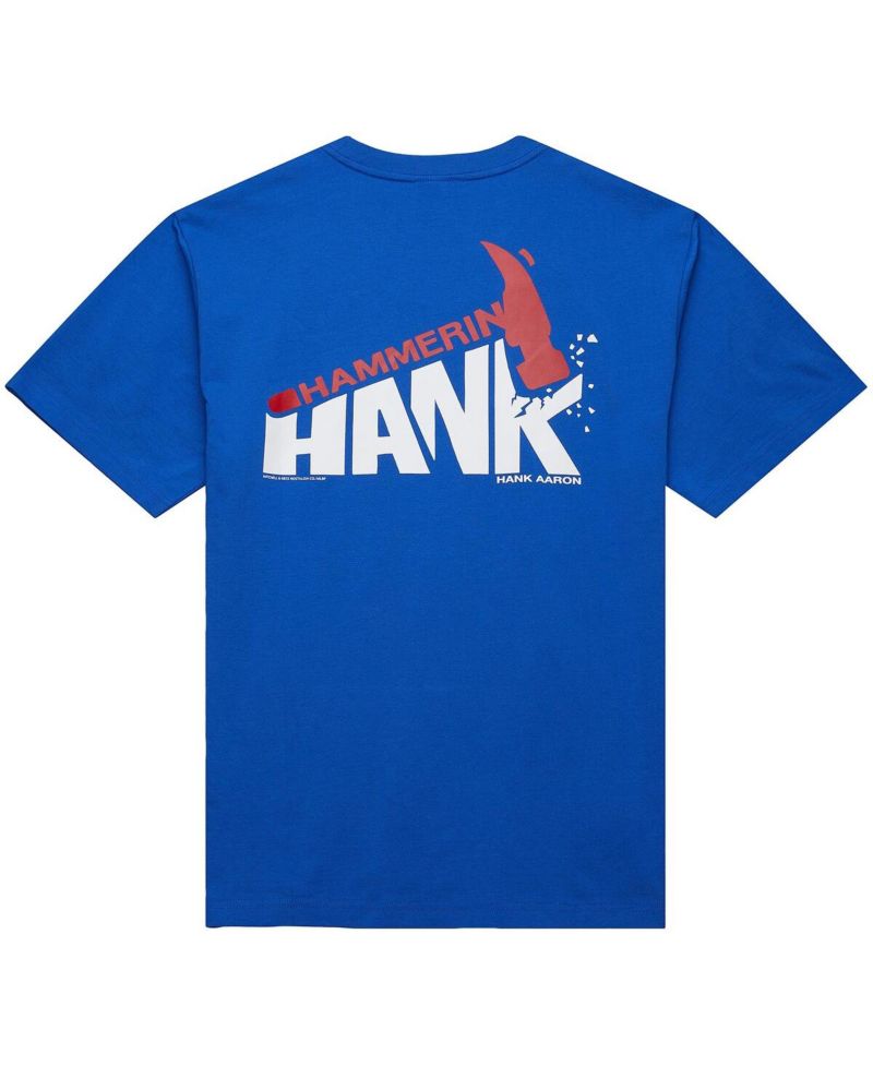 Men's Hank Aaron Royal Atlanta Braves Legends Collection Vintage Logo T-Shirt
