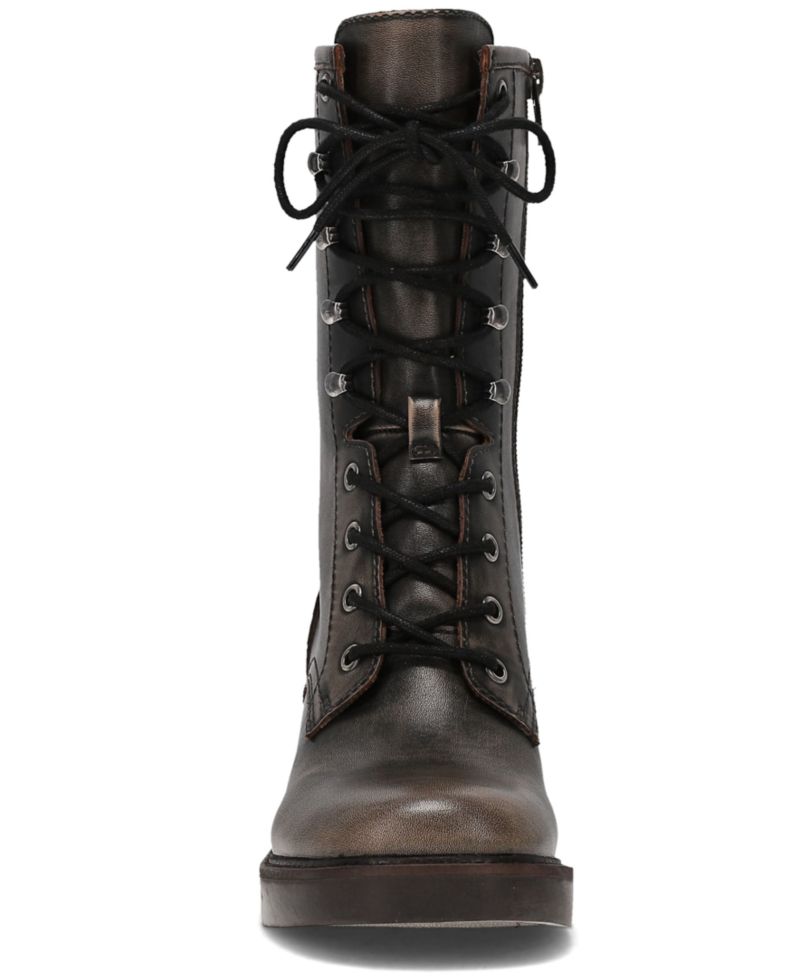 Women's Fynn Block Heel Lace Up Combat Booties