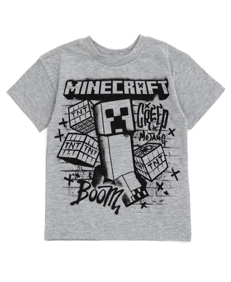 Little Boys (5-20) Creeper Skeleton Zombie Enderman Graphic T-Shirt and Mesh Shorts Outfit Set to